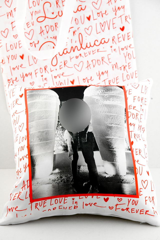 Cuscino 40x40 con sacca da  personalizzare