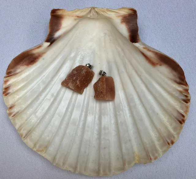 Pendentif Pierre Brute en Aventurine Orange