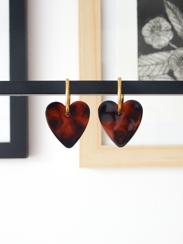 Coeur S : Ecaille tortue 1