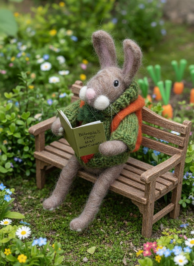 Folk Tails: Brambles the Bunny (Made to Order - allow 3 week craft time)