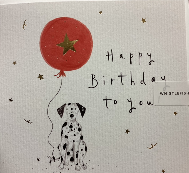 Birthday Open - Dalmatian Red Balloon 