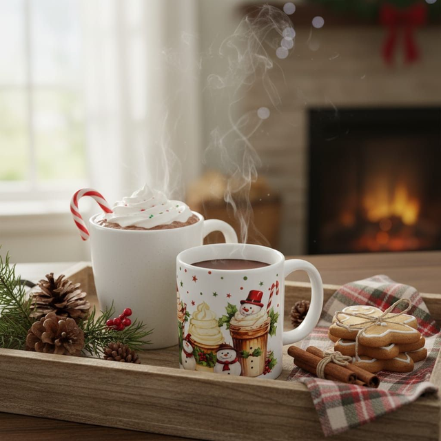 Green Festive Drinks Mug