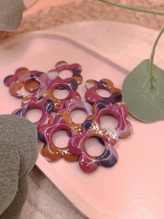 "Flora" Rose orange bleu