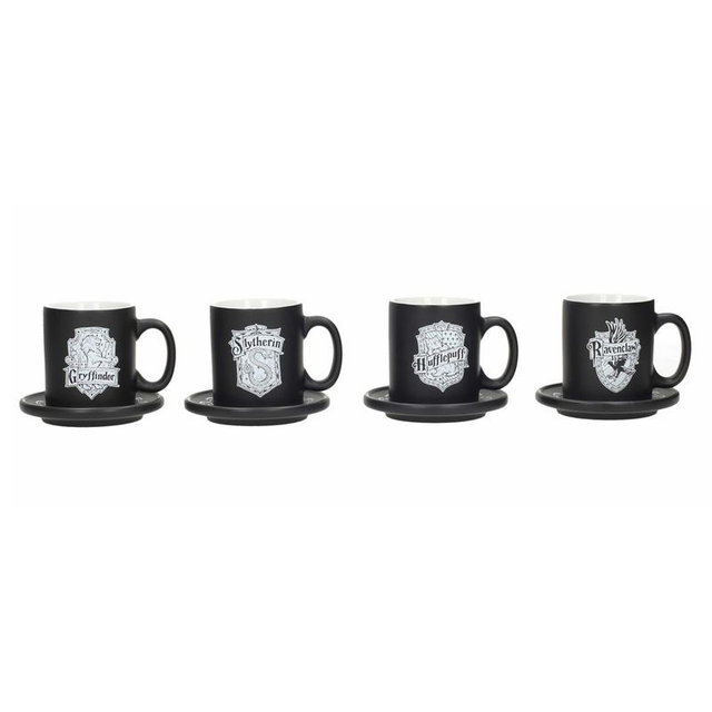 Set mini tazas espresso emblemas Harry Potter