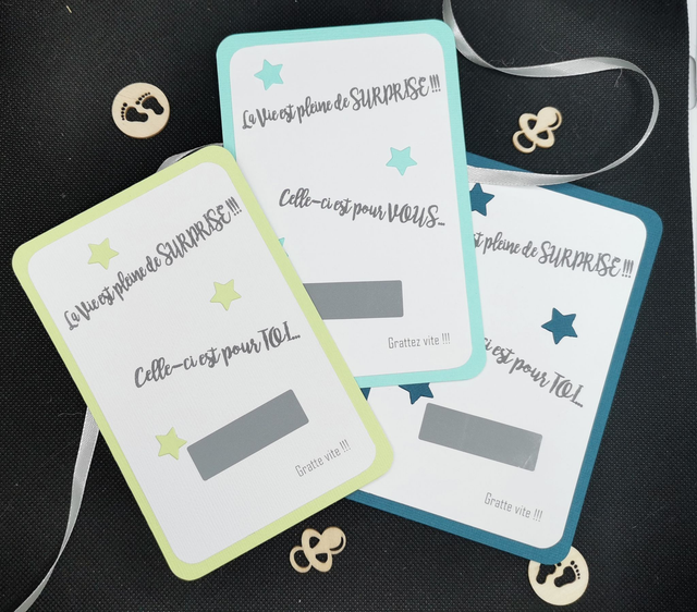 Carte à gratter annonce naissance