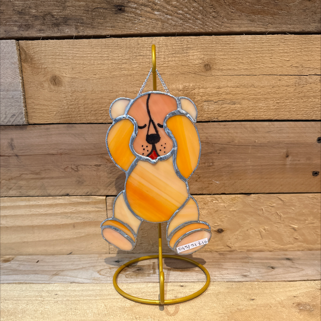 Glass Teddy Hanger (stand not included) 