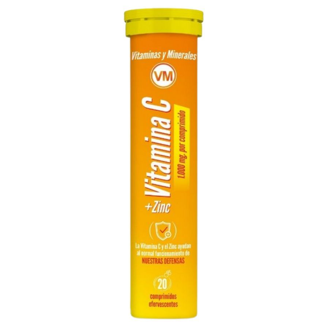 Vitamina-C y Zinc Efervescente 1000Mg 20comp Ynsadiet