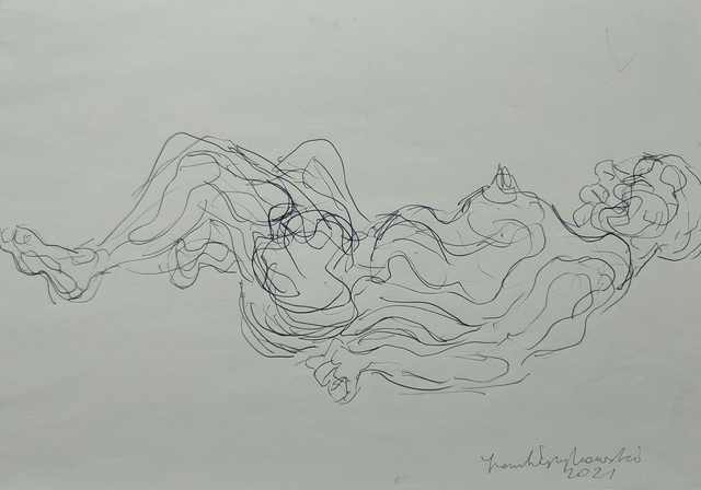 Studium aktu, 21x30 papier tusz 2021