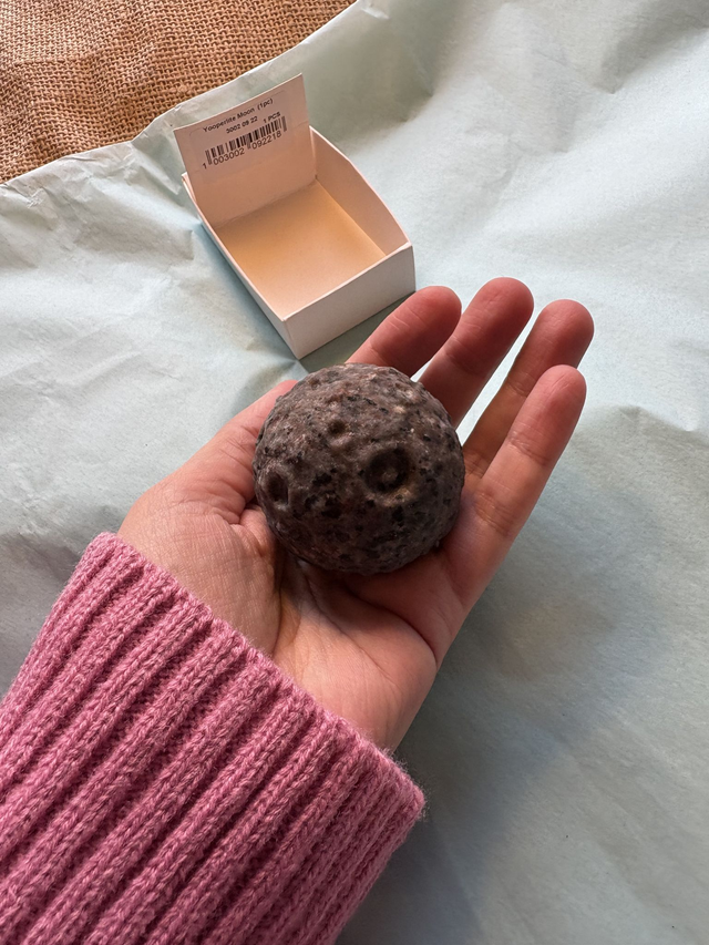 Large Yooperlite Moon - Glows Orange in UV light!