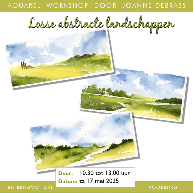 17-05-2025 Aquarel workshop - Losse abstracte landschappen, 10.30 - 13.00 uur bi Brugman