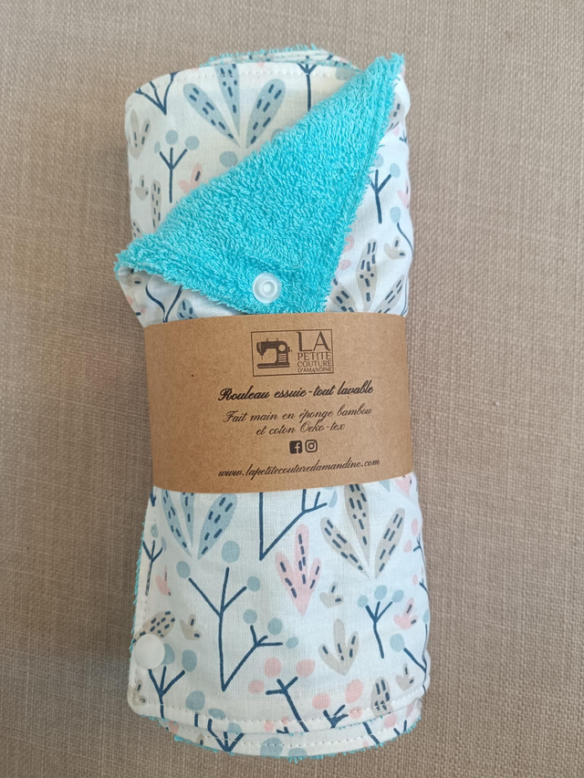 Rouleau essuie-tout motif feuilles 