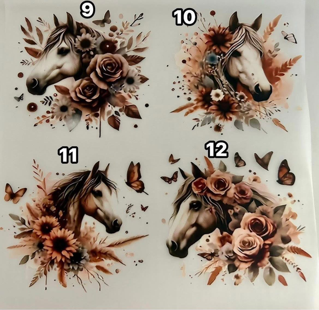 Coffret à personnaliser porte-clés et trousse avec DTF chevaux