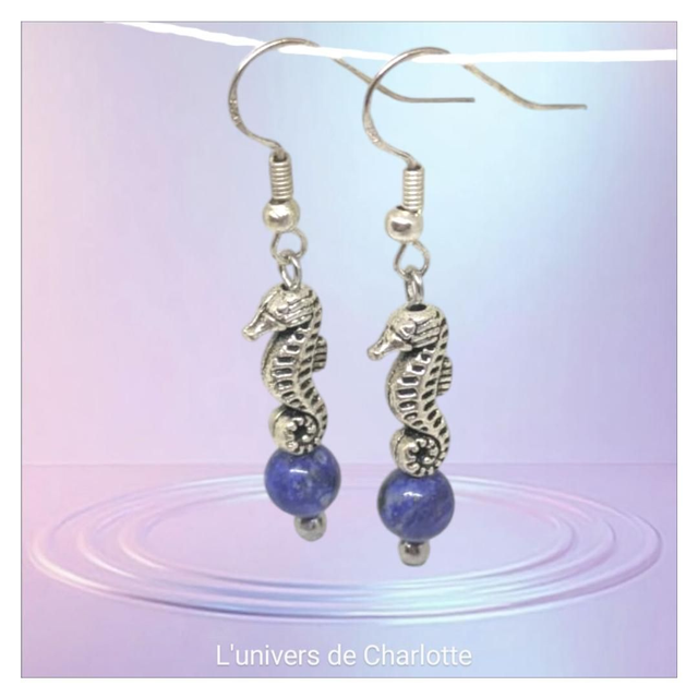 Boucles d'oreilles "Lapis-lazuli" BO-063