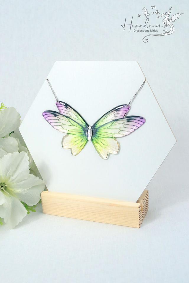 Spring Bloom Large Fairy Wings Necklace