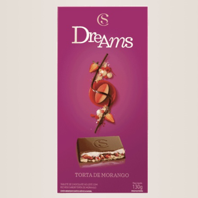 Tablete dreams torta de morango 130g