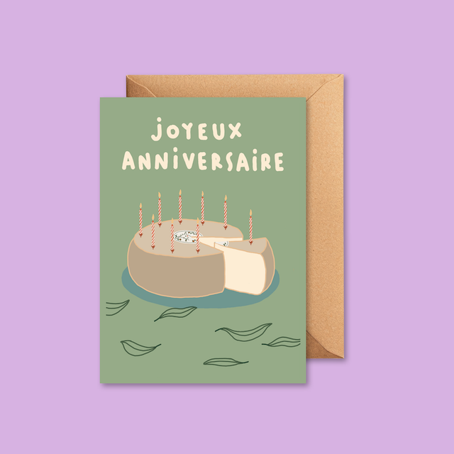 Anniversaire fromage lovers - Carte