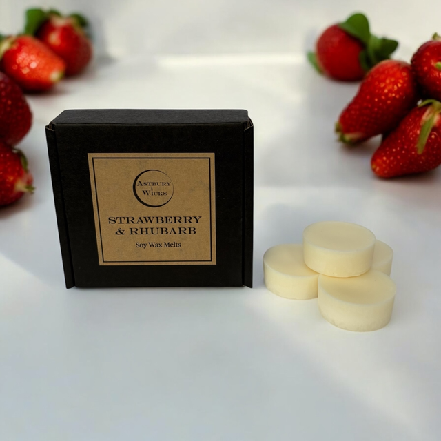 Strawberry & Rhubarb Soy Wax Melts ~80g