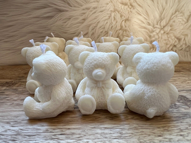 Ours oursons en bougie, sujet décoration