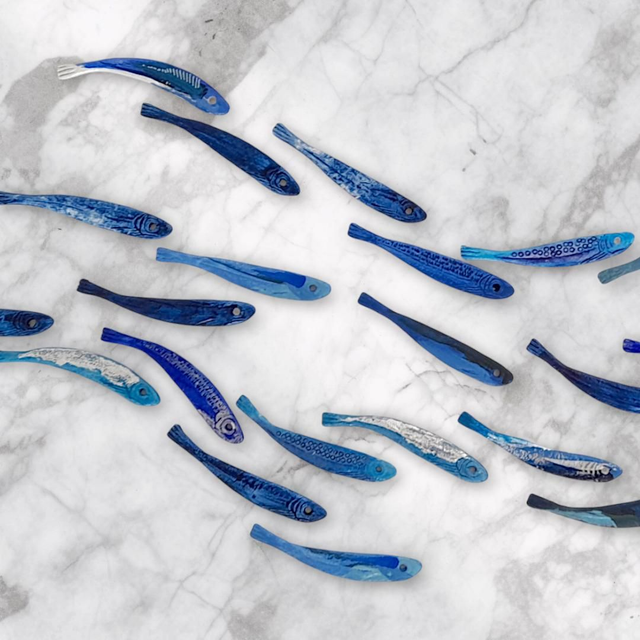 Buy  30 Classic fish-  Abstract Blue Mix