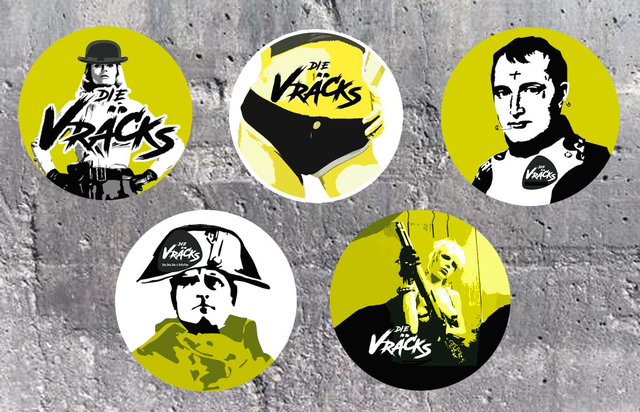 Die Vräcks - Badges (buttons) JAUNE