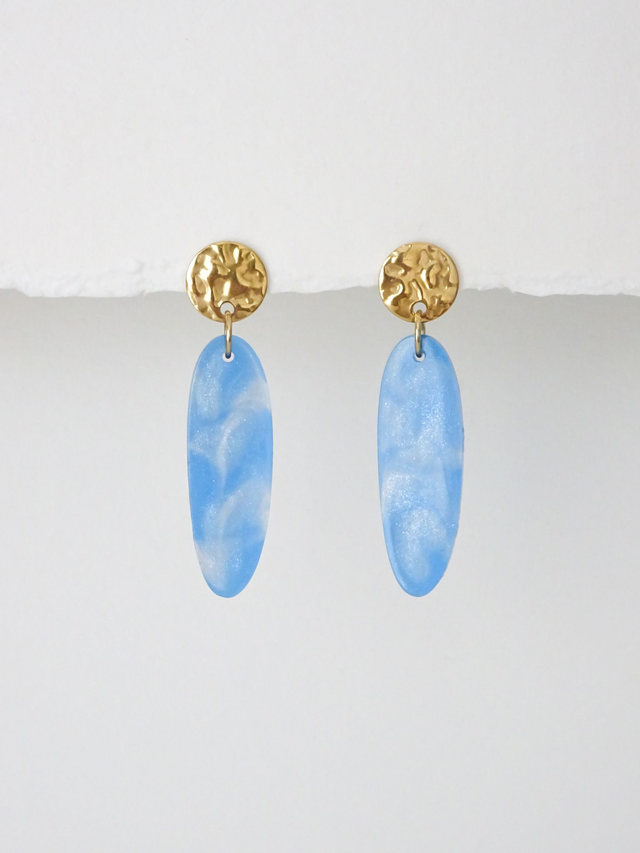 Pastille fine : bleu clair &amp; bleu foncé