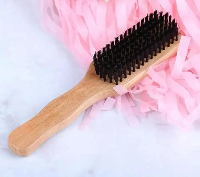 Brosse à cheveux en poils de sanglier naturels