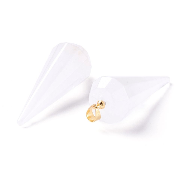 Quartz Blanc Facetté en cône - Pendule Radiesthésie.