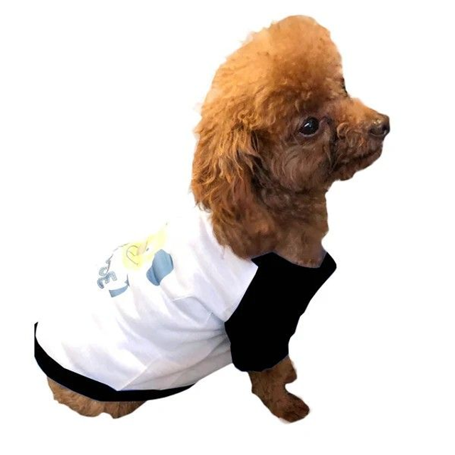 Custom dog top (white and black) 