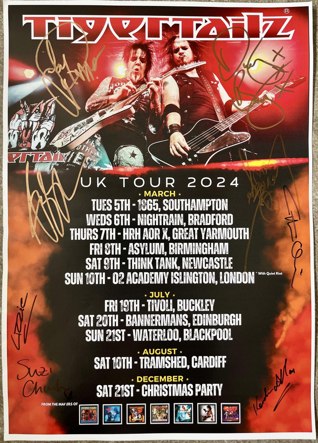 Signed Tailz 2024 Tour Poster A3