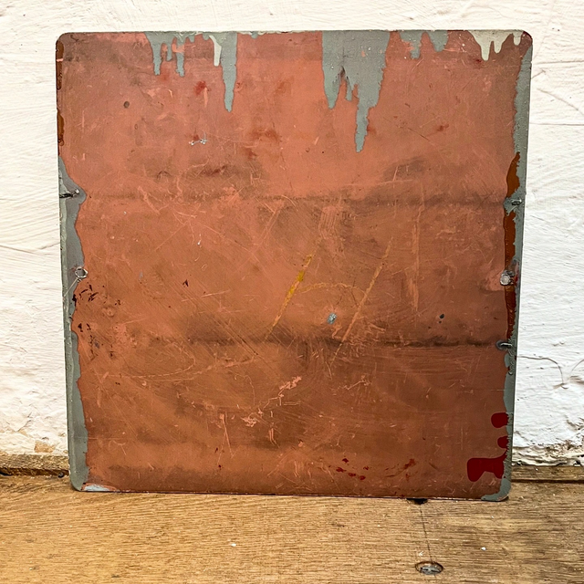 “BUS FUEL OIL” Single Sided Traditional Hand Painted Folk Art Garage Sign