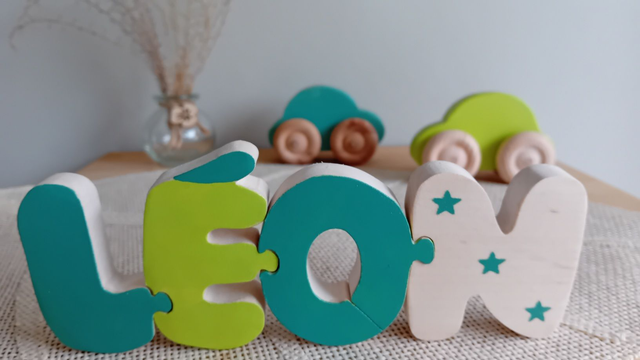Puzzle prénom en bois – Personnalisé sur commande
