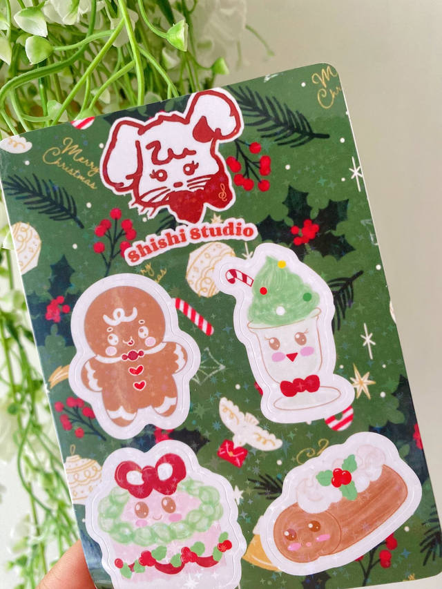 Christmas desserts stickers 
