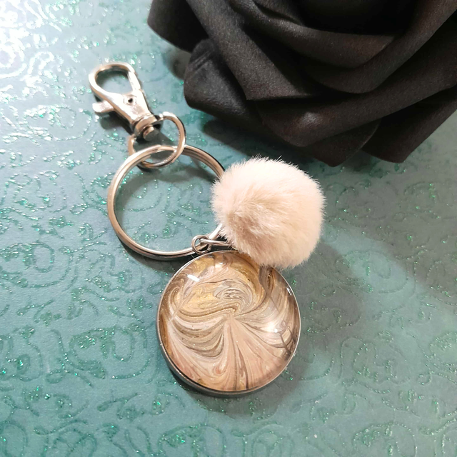 SABLE D'OR - Bijou de sac - Pompon