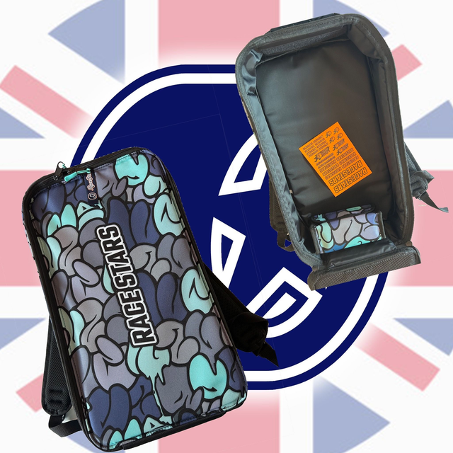 Classic Graffiti Blue Padded Backpack including 1 Lipo Bag