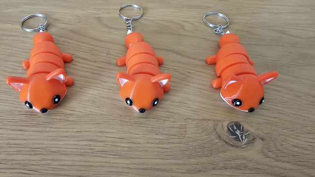 Porte-clé renard articulé