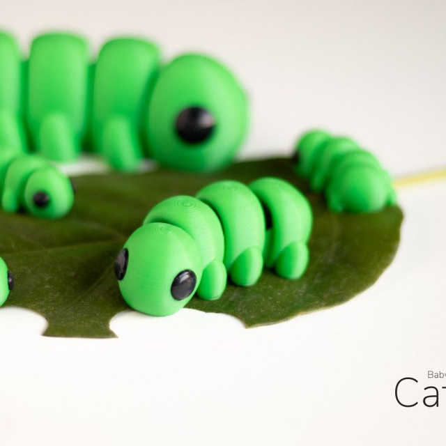 Caterpillar Articulated flexible Autistic Toy 3D Printed Gift Wiggle Cute Animal