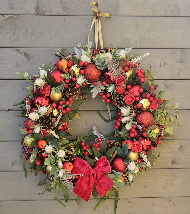 Faux Christmas Wreath