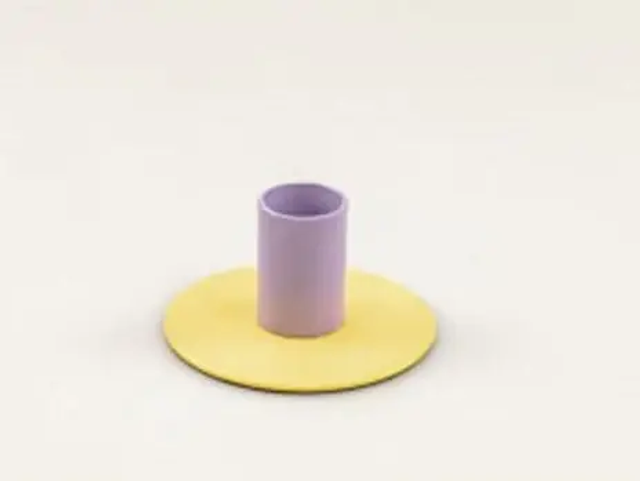 Kandelaar gabi S | vanille/lila