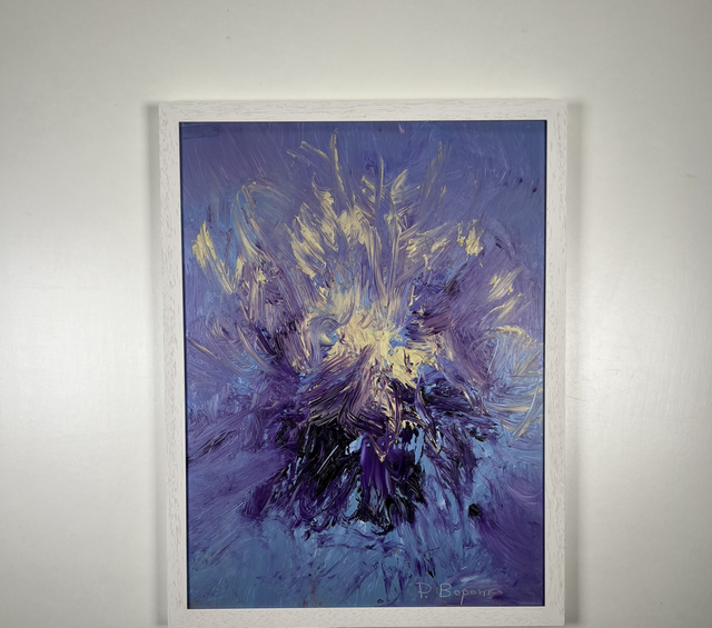 „Echos der Distel“  Öl auf PVC-Platte, 40 × 30 cm, 2025