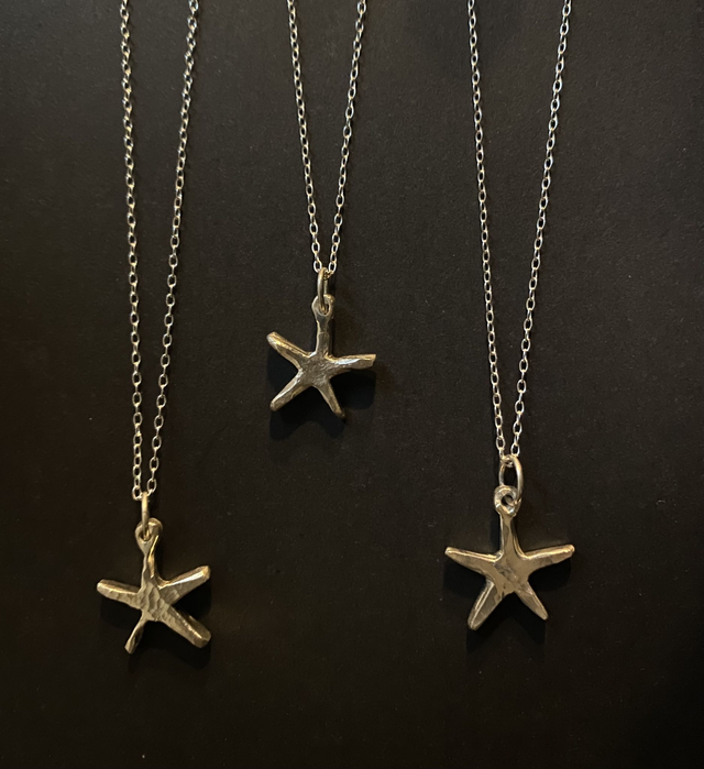 Fine Silver Starfish Pendant