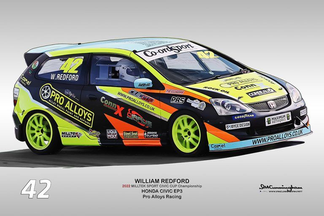 C221002 Honda Civic EP3 MSCC22 Pro Alloys Racing #42 William Redford