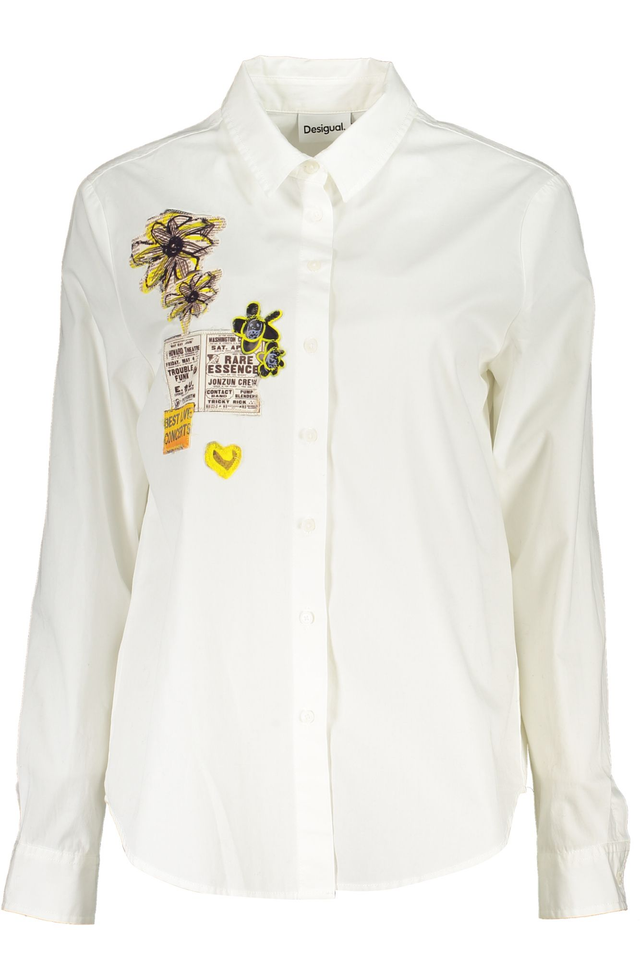 DESIGUAL CAMICIA MANICHE LUNGHE DONNA BIANCO