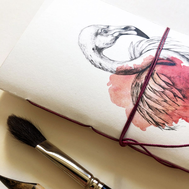 Carnet Flamant rose