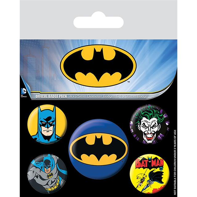 DC Comics: Batman (Retro) Badge Pack