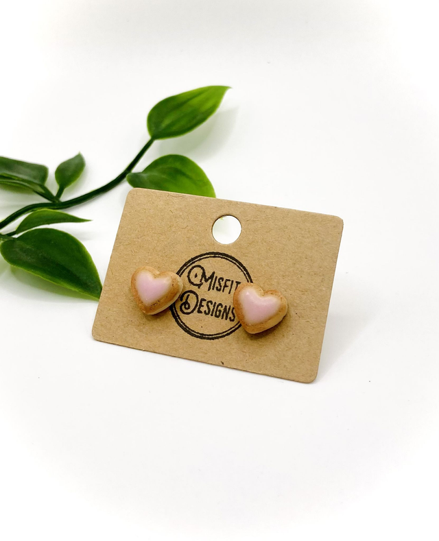 Mini iced cookie stud earrings