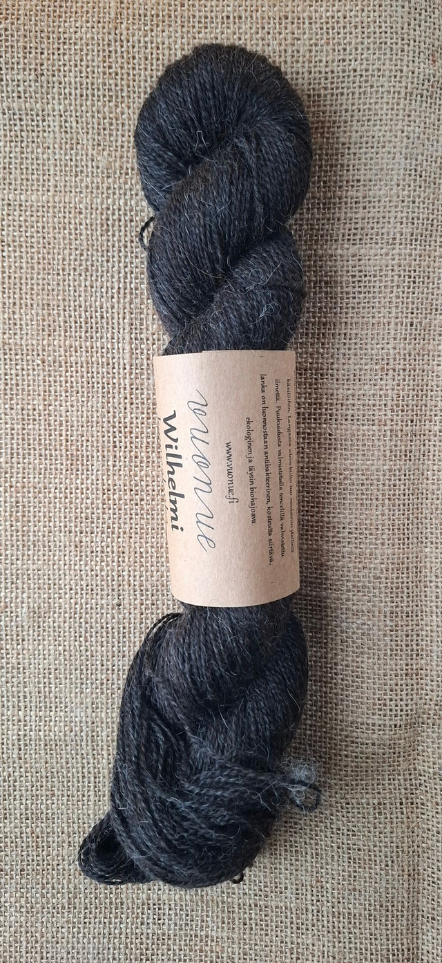 Wilhelmi kampalanka – Luonnonmusta, värjäämätön