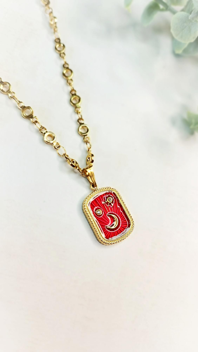 Collier TRIJYA - Rouge