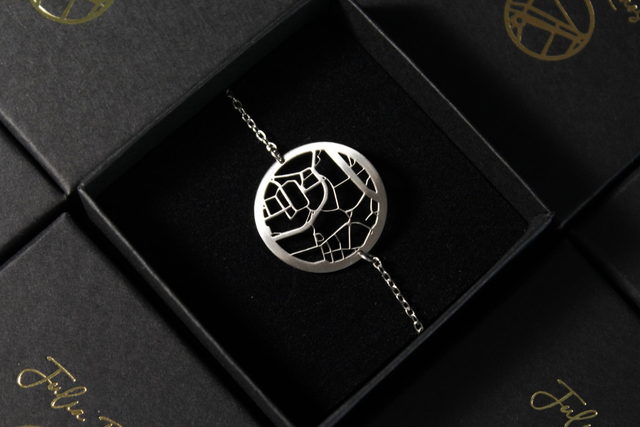 Lausanne  Vieille ville | Bracelet rond | Inox | Dedale