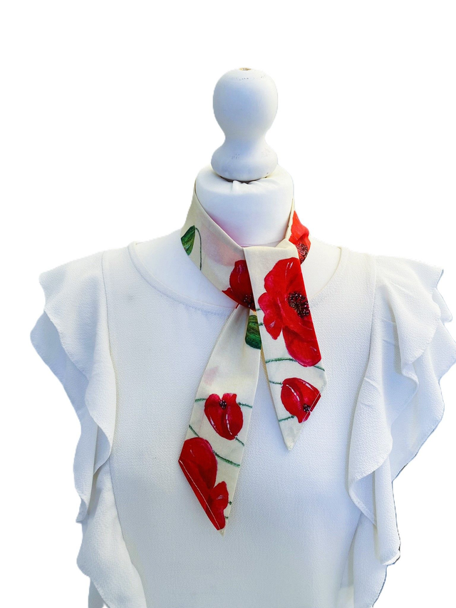 Ruban Naty Coquelicots 90 cm