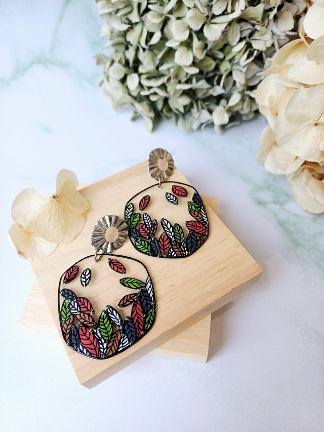 &quot; Florilège &quot; Boucles d&#039;oreilles verres de lunettes 
